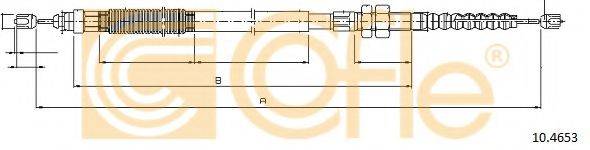 COFLE 104653 Трос, стоянкова гальмівна система