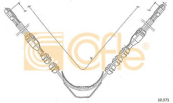 COFLE 10571 Трос, стоянкова гальмівна система