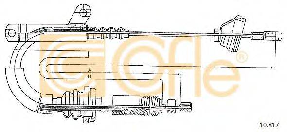 COFLE 10817 Трос, стоянкова гальмівна система