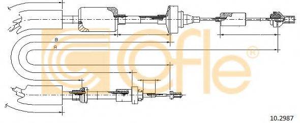 COFLE 102987 Трос, управління зчепленням