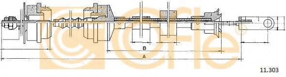 COFLE 11303 Трос, управління зчепленням