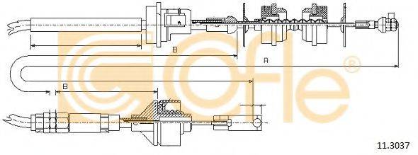 COFLE 113037 Трос, управління зчепленням