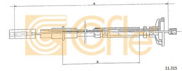 COFLE 11315 Трос, управління зчепленням