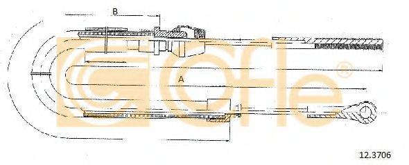 COFLE 123706 Трос, стоянкова гальмівна система