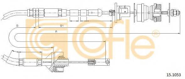 COFLE 151053 Трос, управління зчепленням