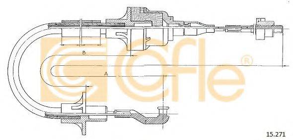 COFLE 15271 Трос, управління зчепленням