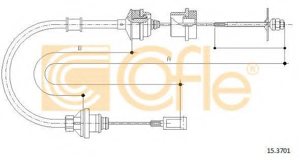 COFLE 153701 Трос, управління зчепленням