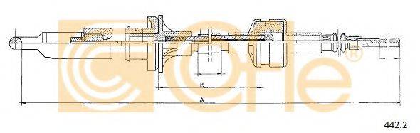 COFLE 4422 Трос, управління зчепленням