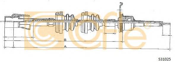 COFLE S31025 Трос спідометра