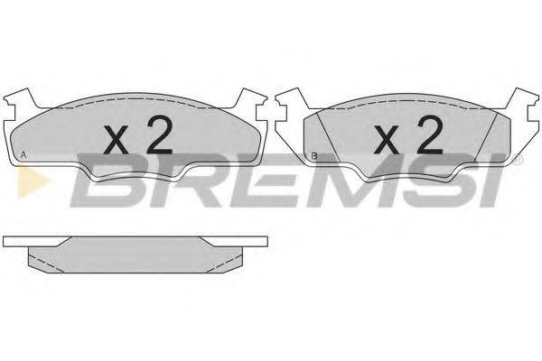 BREMSI BP2166 Комплект гальмівних колодок, дискове гальмо