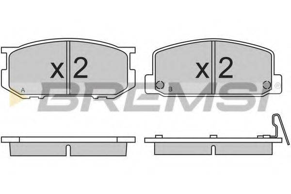 BREMSI BP21671 Комплект гальмівних колодок, дискове гальмо