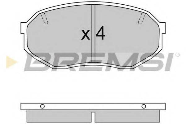 BREMSI BP2421 Комплект гальмівних колодок, дискове гальмо