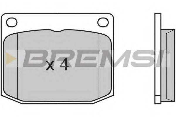 BREMSI BP2594 Комплект гальмівних колодок, дискове гальмо