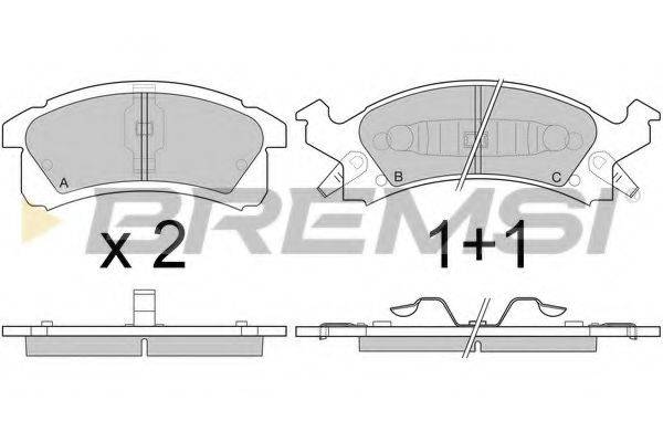BREMSI BP2779 Комплект гальмівних колодок, дискове гальмо