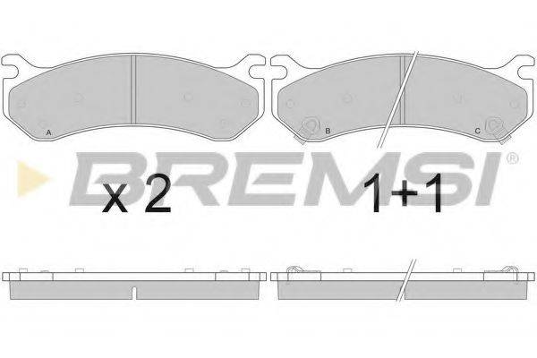 BREMSI BP2918 Комплект гальмівних колодок, дискове гальмо