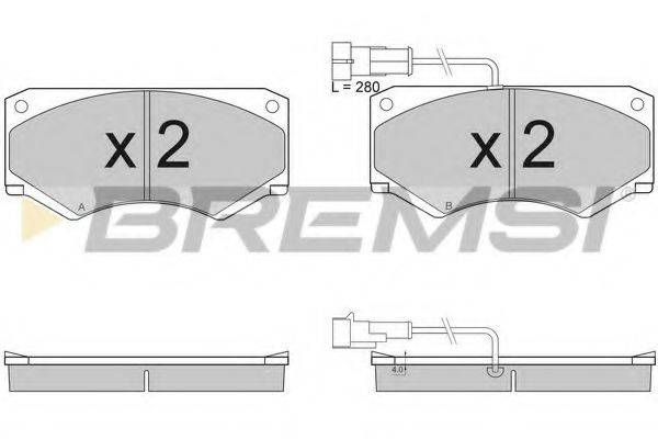 BREMSI BP2948 Комплект гальмівних колодок, дискове гальмо