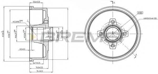 BREMSI DR5601 Гальмівний барабан