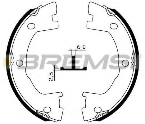 BREMSI GF0147 Комплект гальмівних колодок, стоянкова гальмівна система