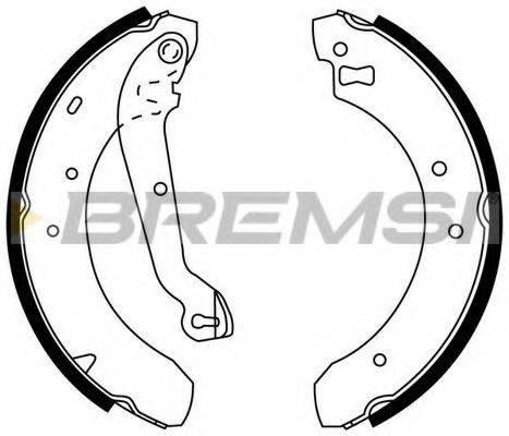 BREMSI GF0222 Комплект гальмівних колодок