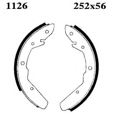 BSF 01126 Комплект гальмівних колодок