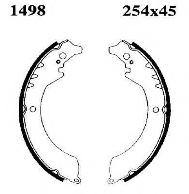 BSF 01498 Комплект гальмівних колодок