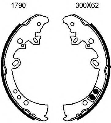 BSF 01790 Комплект гальмівних колодок