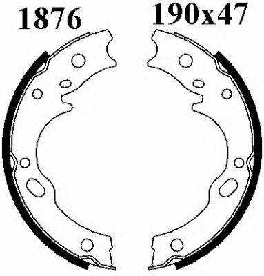 BSF 01876 Комплект гальмівних колодок, стоянкова гальмівна система
