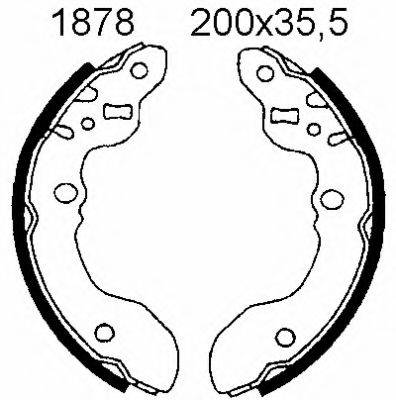 BSF 01878 Комплект гальмівних колодок