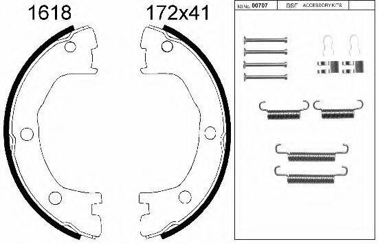 BSF 01618K Комплект гальмівних колодок, стоянкова гальмівна система