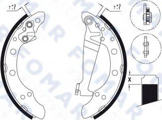 FOMAR FRICTION FO0344 Комплект гальмівних колодок