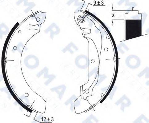 FOMAR FRICTION FO0385 Комплект гальмівних колодок