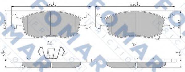 FOMAR FRICTION FO242081 Комплект гальмівних колодок, дискове гальмо