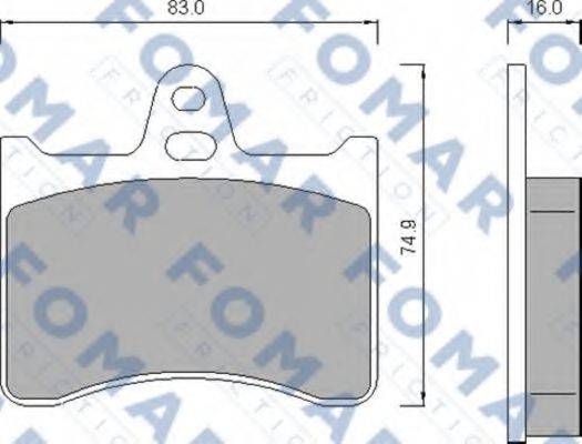 FOMAR FRICTION FO424981 Комплект гальмівних колодок, дискове гальмо