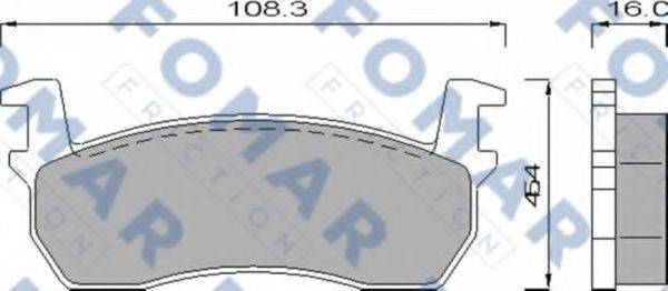 FOMAR FRICTION FO434581 Комплект гальмівних колодок, дискове гальмо