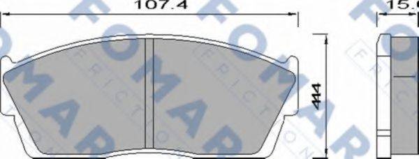 FOMAR FRICTION FO442181 Комплект гальмівних колодок, дискове гальмо