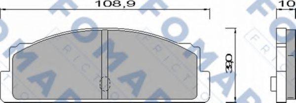 FOMAR FRICTION FO451585 Комплект гальмівних колодок, дискове гальмо