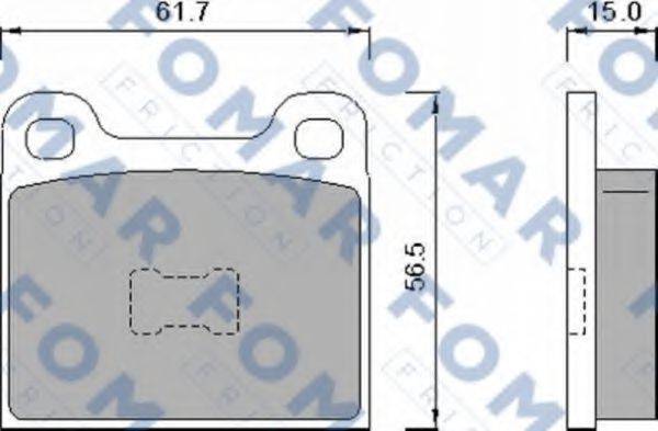 FOMAR FRICTION FO460888 Комплект гальмівних колодок, дискове гальмо