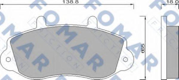 FOMAR FRICTION FO677381 Комплект гальмівних колодок, дискове гальмо