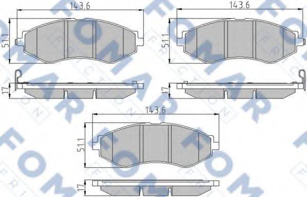 FOMAR FRICTION FO846281 Комплект гальмівних колодок, дискове гальмо