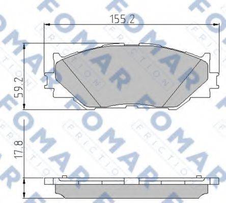 FOMAR FRICTION FO892381 Комплект гальмівних колодок, дискове гальмо