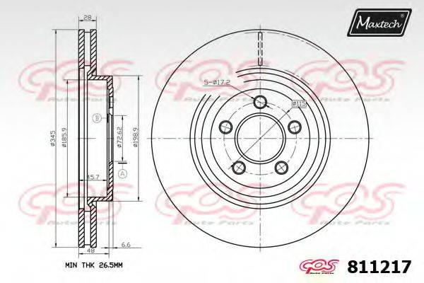 MAXTECH 8112170000 гальмівний диск