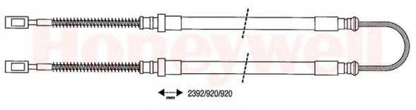 BENDIX 431405B Трос, стоянкова гальмівна система