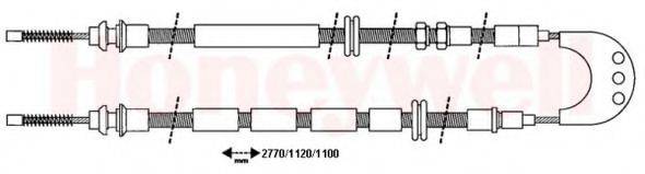 BENDIX 432661B Трос, стоянкова гальмівна система