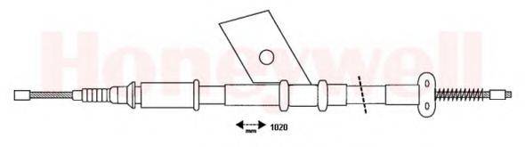 BENDIX 434362B Трос, стоянкова гальмівна система