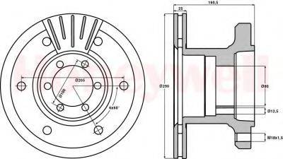 BENDIX 567124B гальмівний диск