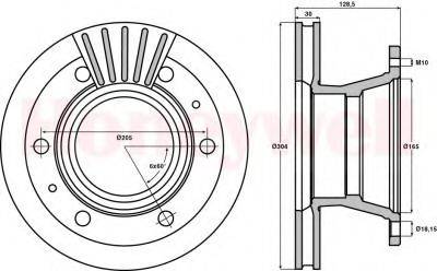 BENDIX 567127B гальмівний диск