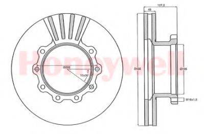 BENDIX 567152B гальмівний диск