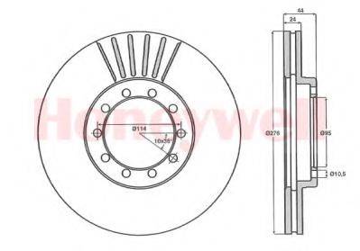 BENDIX 567948B гальмівний диск