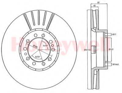 BENDIX 567953B гальмівний диск