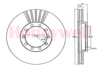 BENDIX 567954B гальмівний диск